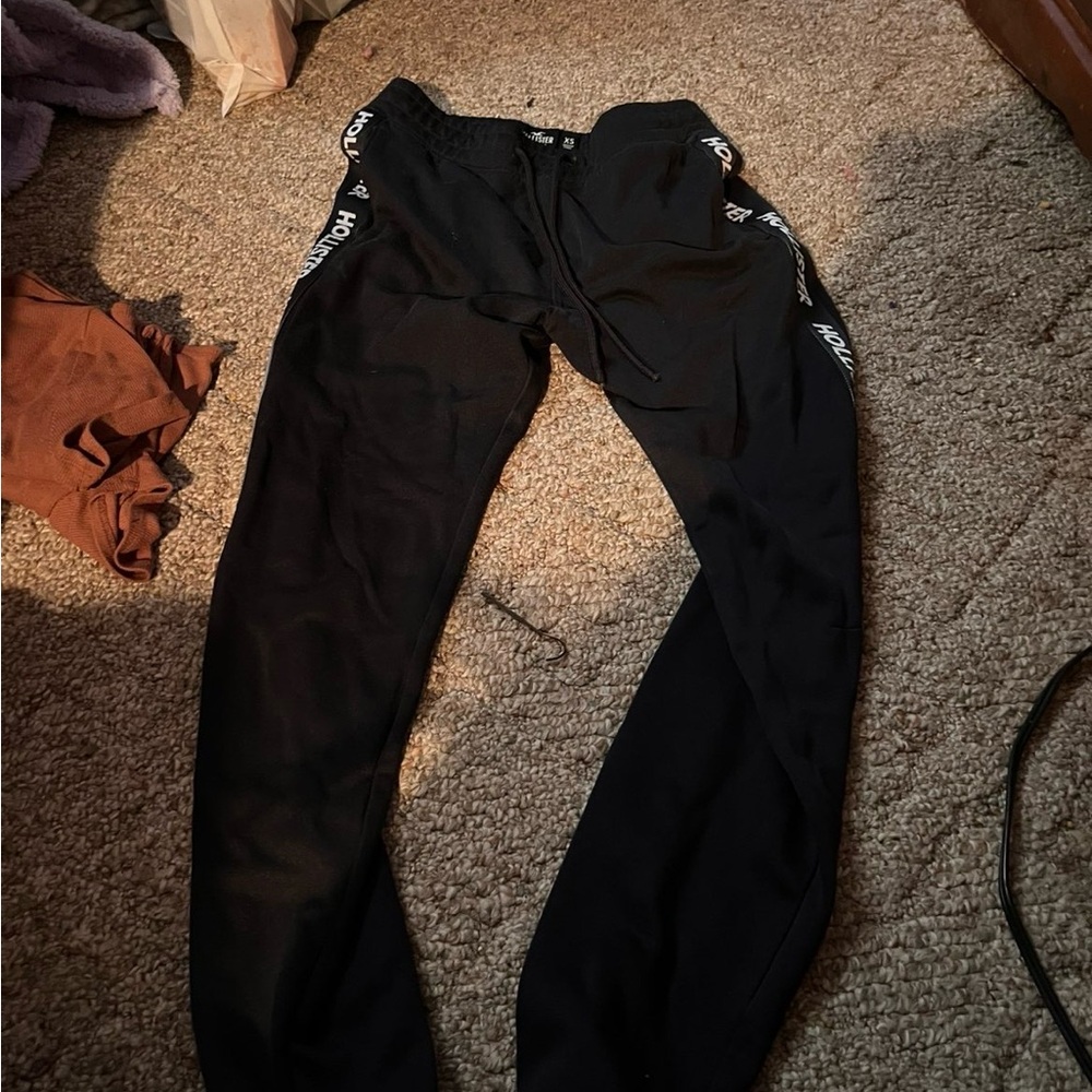 Hollister Black Joggers with Logo Detail
